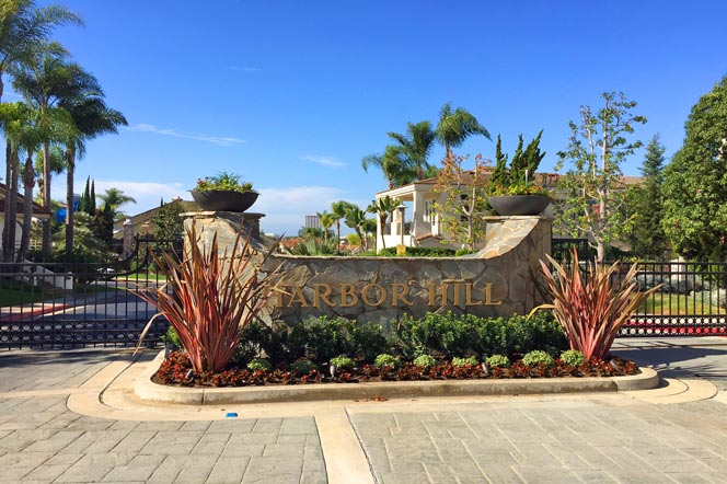 Harbor Hill Gated Community in Newport Beach, California